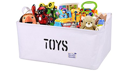 [Extra Large, 22 inch] CANVAS Storage Container Bin Basket Organizer EASY Multipurpose Organizing Toy Storage Baby Kids Pet Toys Closet Basket for Magazines Books Gift Baskets