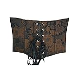 Vintage Royal Court Corset Belt Waist Corset Top Women Open Cup Lace Up Boned Under Bustier Corset Waist Cincher Small