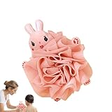Pouf Per Il Lavaggio Dei Bambini - Design Adorabile Dei Personaggi, Ricco Produttore Di Schiuma, Rete Per La Pulizia Delicata, Anello Per Corda Sospesa, Materiale In Nylon Resistente, Fornitura Di Gio