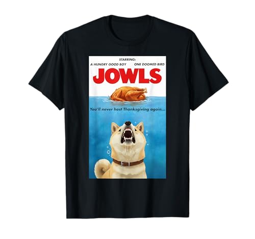 Funny Jowls Thanksgiving Shiba Inu and Turkey T-Shirt