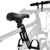 shouldbuy Kids Bike Seat Replacement with Handlebar,Detachable Front Mounted Child Bicycle Seat with Foot Pedals for Children 2~5 Years