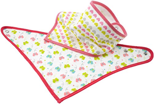 Bavoirs triangulaires bébé Bieco multicolores pour nourrissons dès la naissance | Lot de 2