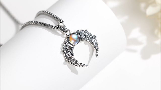 Collier Gothique Soleil Et Lune – Pendentif Cristal Améthyste – Style Y2K, Sorcière – Longueur Réglable 21-50 Cm