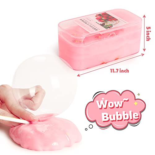 Xilypely Butter Slime 3 Pack Clear Crystal Putty Slime Kit For Girls, Diy Sensory Stress Relief Toys, Soft Non-Sticky And Glossy Crunchy Bubble Slime Supplies, Surprise Birthday Party Favors #TOP6