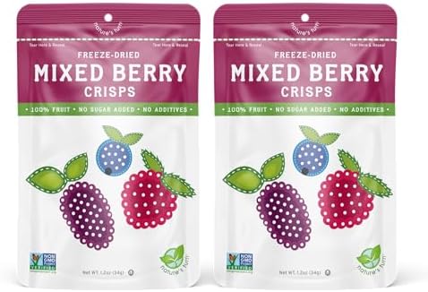 Nature's Turn Freeze-Dried Fruit Crisps; Mixed Berry, 2 Bags (1.2oz Each)