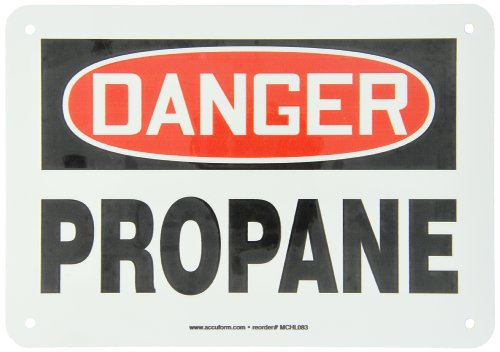 Panneau danger propane Accuform MCHL083VA signalétique aluminium 7x10