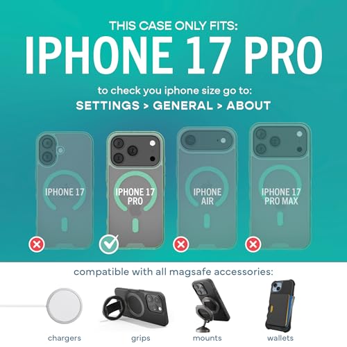 Image of Smartish iPhone 17 Pro MagSafe Clear Case - Gripmunk Magnetic Slim Case [Lightweight + Protective] Anti-Yellowing Thin Grip Clear Cover for Apple iPhone 17 Pro - Clearly Green