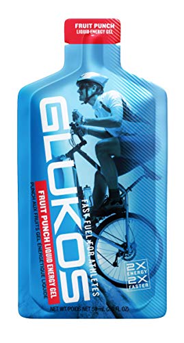 Image of Glukos Energy Gels For Runners 2oz Packets, Running Gels with Electrolytes, Tray of 12 Count
