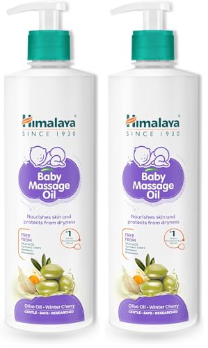 Image of Himalaya Baby Massage Oil 500ml | All-round growth | Strong Bones & Muscles | Ashwagandha, Country Mallow & Aloe Vera | No. 1 Dr. Recommended Baby Massage Oil | Vitamin E | 99% NOI | Mineral oil free