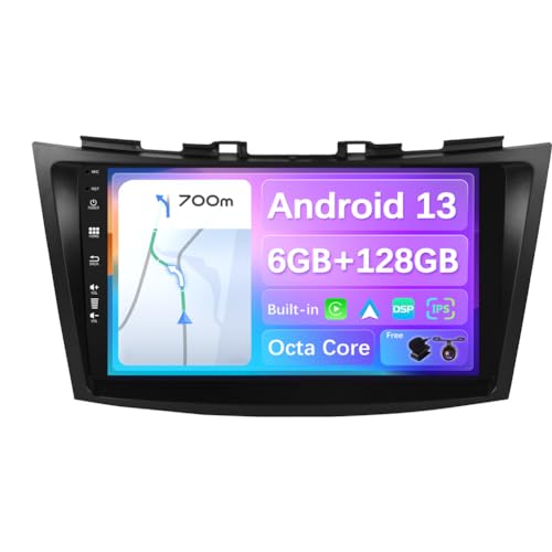 SXAUTO Android 12 - [6G 128G] - IPS autoradio voor Suzuki Swift (2005-2016) - draadloze carplay/Android auto/DSP - LED camera microfoon - 10,1 inch 2 DIN - Dab stuurwiel 360 - Fast-Boot AHD WiFi