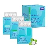 Neuro Variety Pack Gum - Energy & Focus Gum (Peppermint, Spearmint, Wintergreen) - Nootropic Supplement with Natural Caffeine + L-Theanine for Brain Health - Sugar Free, Vegan - 54 ct, 6 Pack