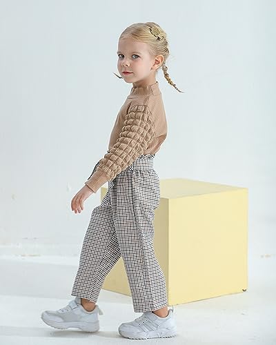 Image of Little Girls Clothes Kids Fall Winter Outfits Pant Set for Girl Age 4-8