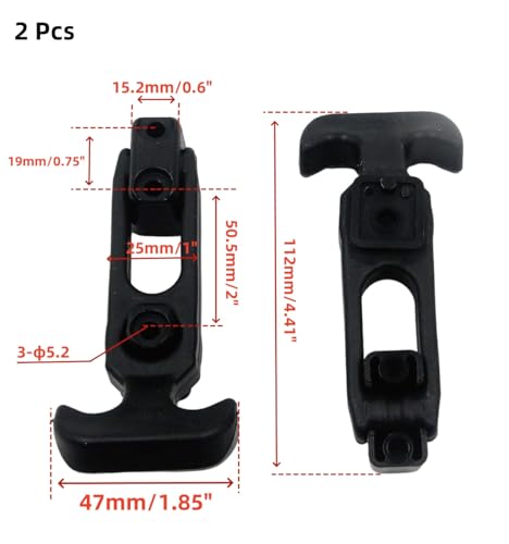 T Tulead 2PCS Boat Hatch Latches T Handle Latch Rubber Cooler Latch Tool Strap Hood Machine Draw Latches 4.3" x 2" - Image 2