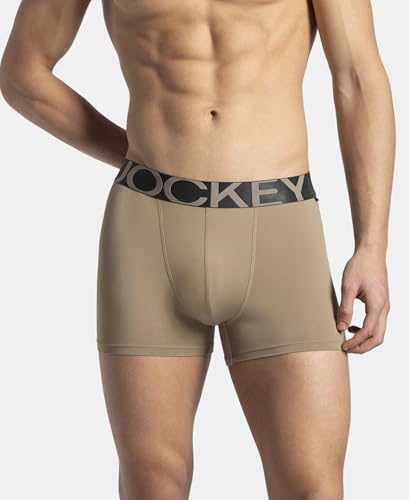 Image of Jockey IC28 Men's Tactel Microfiber Elastane Stretch Solid Trunk with Moisture Move Treatment