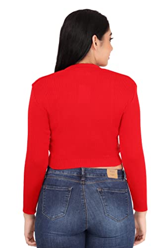 Image of Women Winter Wear V-Neck Full Sleeves Regular Fit Woollen Blouse