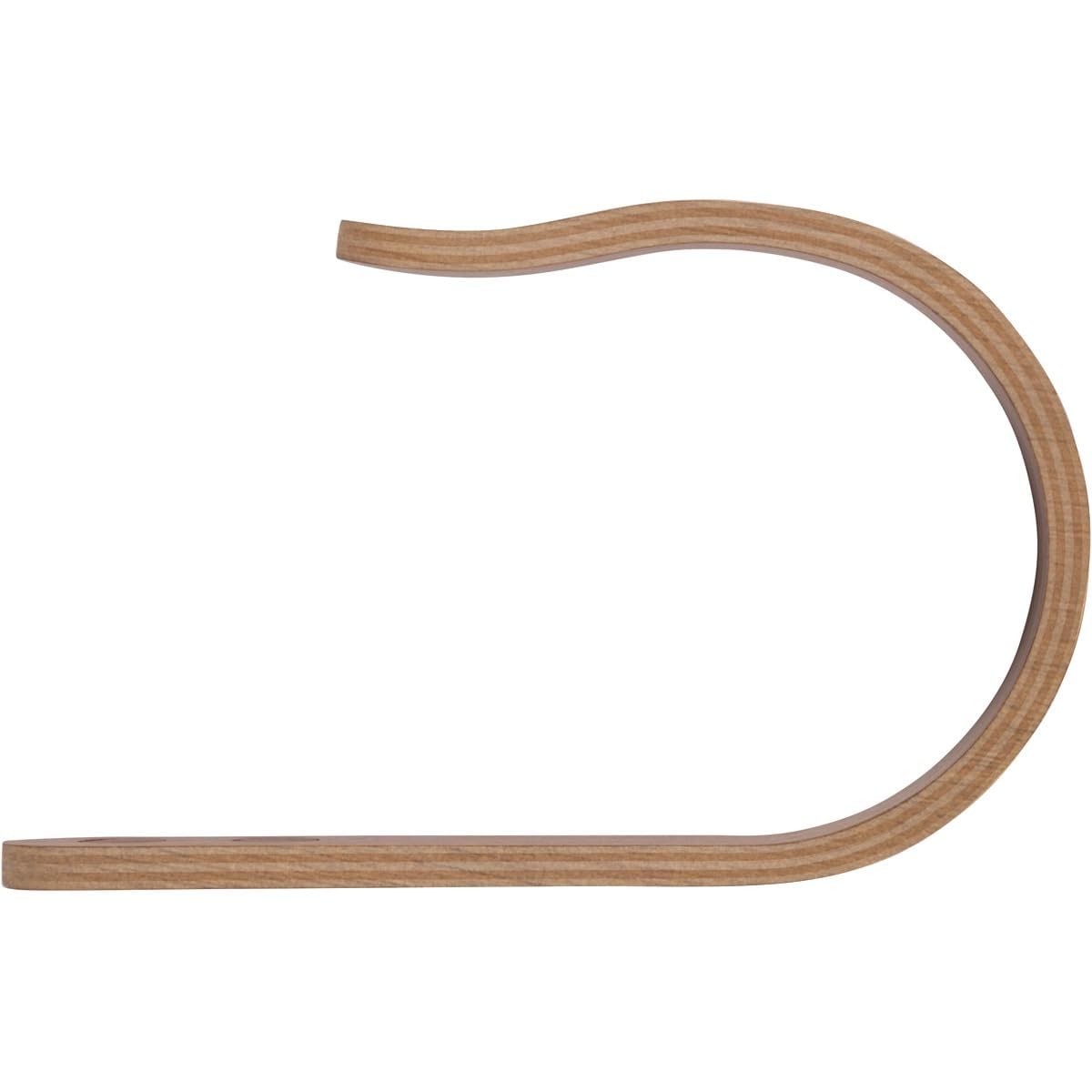 Holz-Vorhanghalter, Sperrholz, U-förmige Haken, Raffhalter für Wand, 2 Stück