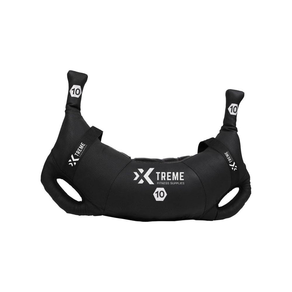 Xtreme Fitness Bulgarian Bag 5–25 kg, Robuster PU Gewichtssack mit Multi-Griffen, Vielseitiges Sports Bag für Kraft, Stabilität, Crossfit & Fitnessstudio