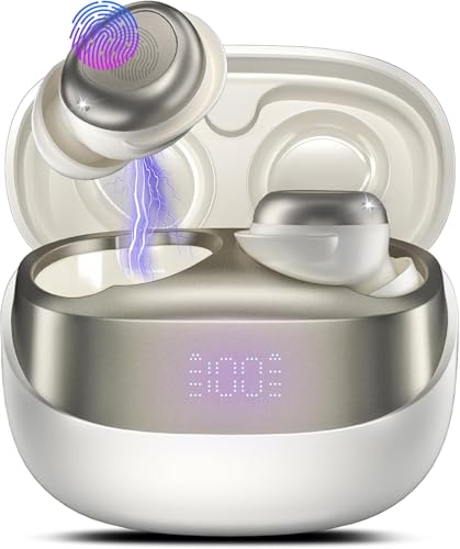 DUSONLAP Bluetooth Kopfhörer, Mini In Ear Kopfhörer Kabellos Bluetooth 5.4 HiFi Immersiv Sound, 47Std Spielzeit Schlafkopfhörer mit Passiver Geräuschmaskierung, LED-Anzeige...