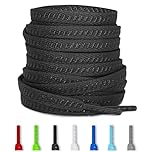UamGlsob 7mm Wide Non-Slip Silicone Laces for Football Rugby Boots, Durable Grip Anti-Slip Reusable Shoelaces for Cleats Running & Sports (Black,140cm)