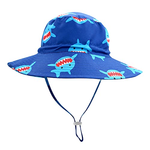 Image of Home Prefer UPF50+ Wide Brim Sun Hat Boys Girls Sun Protection Hat Zoo Beach Swim Safari Bucket Hat for Baby Toddler Kid