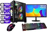 Pc Gamer Ryzen 5 4600G Completo - 16GB RAM - 250GB SSD + 500GB HD - Kit Gamer Completo - Monitor
