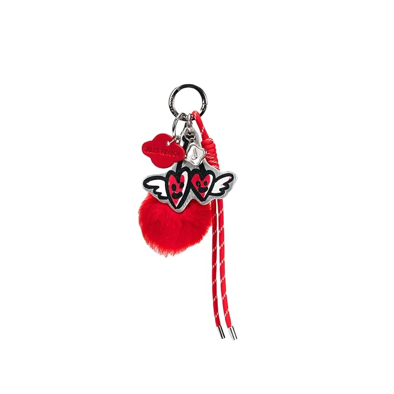 Porte-clés coeur en fourrure pour personnaliser votre sac au quotidien