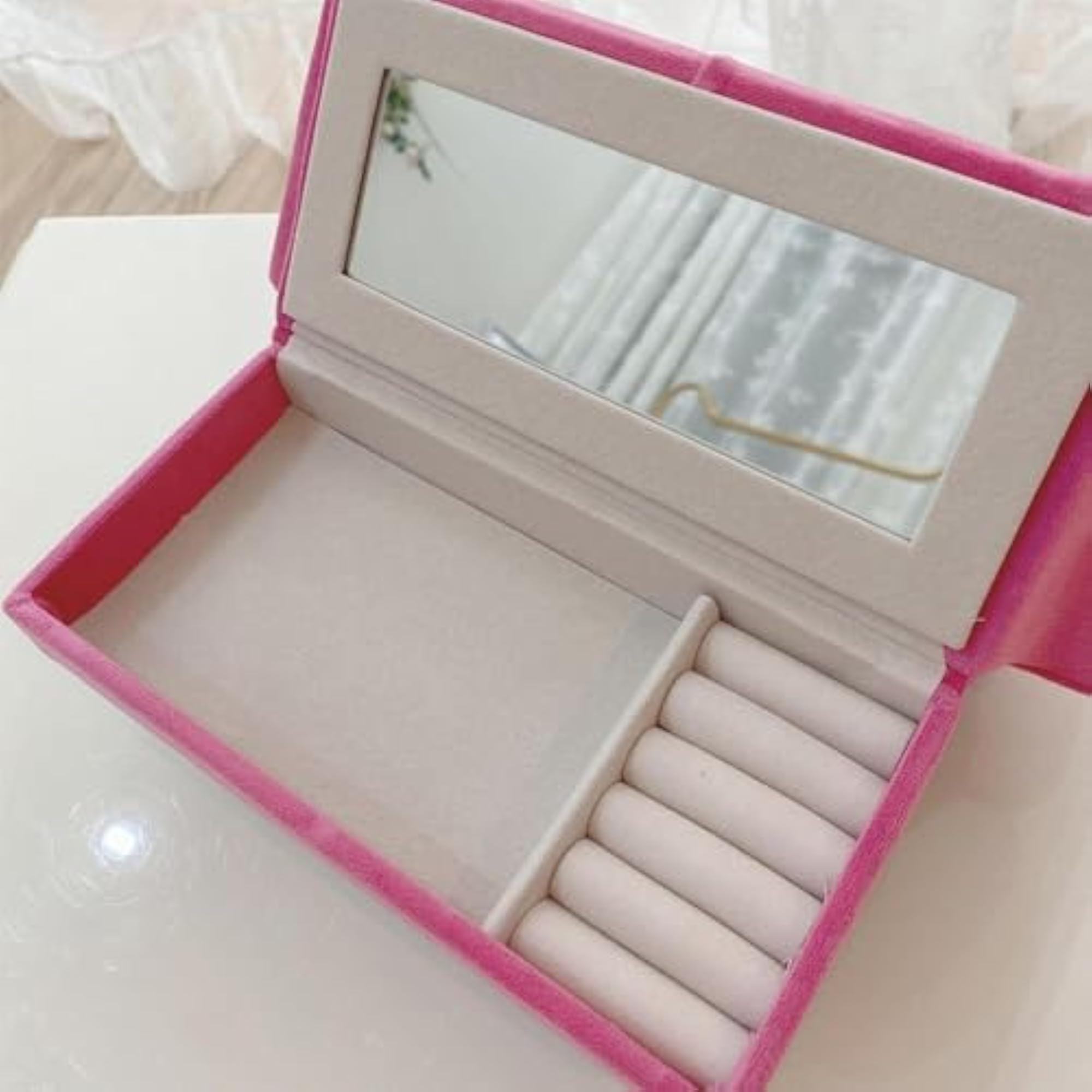 Mini Floral Jewelry Box Organizer for Cute Dolls Accessories