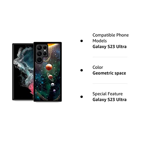 Djsok Compatible With Samsung Galaxy S23 Ultra Case,Geometric Space For Girl Men Drop Protection Pattern With Soft Tpu Bumper Case For Samsung Galaxy S23 Ultra #TOP5