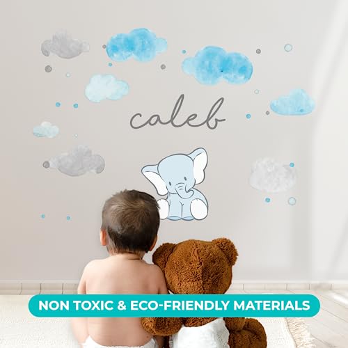 Vinilo Decorativo Elefante con Nubes para Habitación Infantil miniatura 5