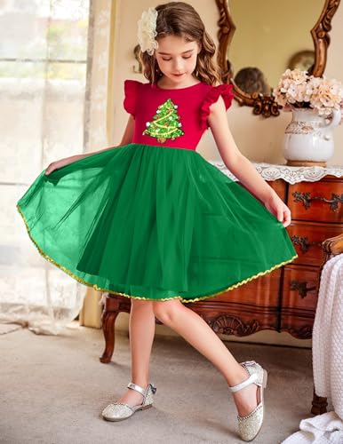 Image of Arshiner Toddler Tutu Dress Little Girls Fluffy Summer Dresses Casual Party Tulle Sundress for Kids 2-6Y