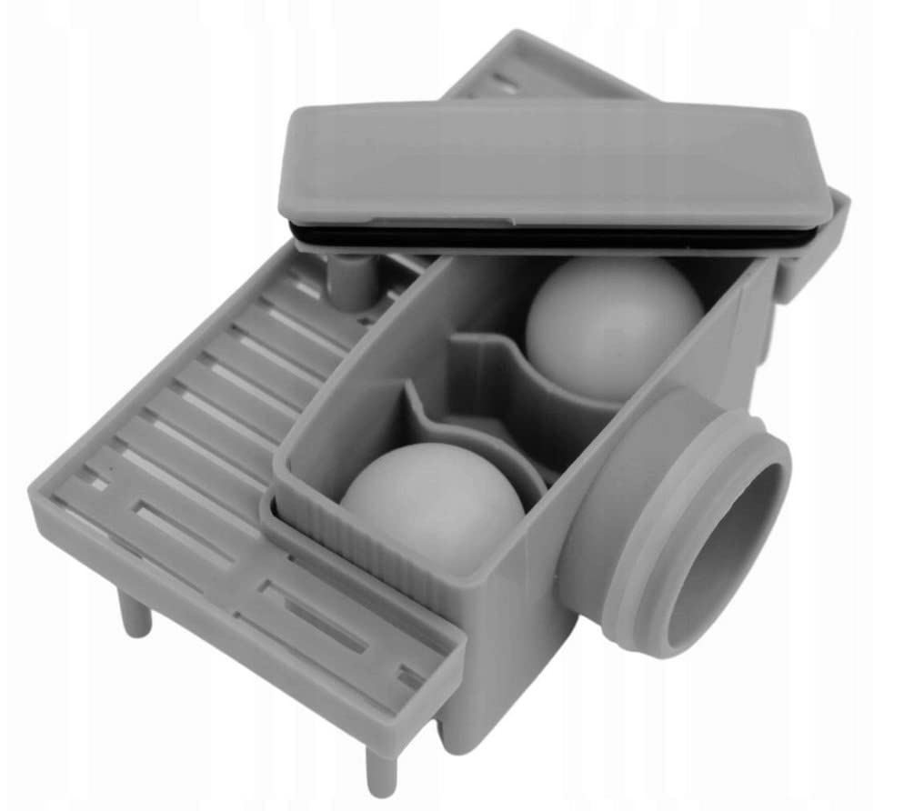 Desagüe Ducha Junta De Doble Labio Para Canal De Suelo Lineal Canal Mural Lateral Sifón NBR Para Canaleta De Ducha Con Bolas Diámetros De 36-38 mm Altura 33 mm Gris