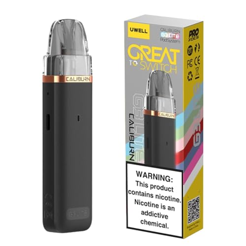 Uwell Caliburn G3 Lite Pod Kit Long-Lasting Battery Quick Type-C Recharging Enhanced Performance And Portability 2ml Cartridge Capacity No Nicotine (Space Black)