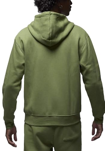 NIKE Jordan Men's Essentials Full-Zip Fleece Hoodie (US, Alpha, Medium, Regular, Regular, Standard, Sky J Light Olive/White)2