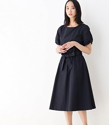 Amazon Co Jp インデックス Index リボンスリーブワンピース ネイビー 093 03 L 服 ファッション小物