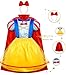 Princess Dress Up Clothes for Little Girls Princess Dresses for Girls, BIBUTY Pretend Play Princess Costume Set with Princess Crown Cape, Princess Toys Cosplay Birthday Party Gift for 3-6 Toddler Girl