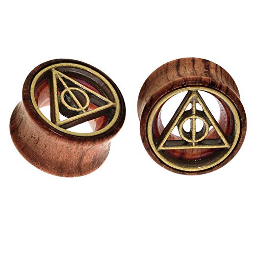 FECTAS 1 Paar Flesh Ohr Tunnel aus Holz Ear Ohr Plug Stretcher Expander Piercing Ohrpiercing(8-20mm)