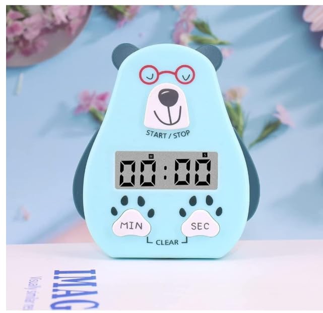 Image of Digital Kitchen Timer with On /Off Switch, Magnetic Digital Stopwatch with Big Digits & Loud Alarm - Easy-to-Read Timer for Cooking, Baking, and More (Sky Blue)