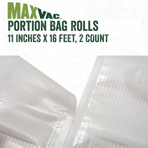 Image of LEM Products MaxVac Portion Vacuum Sealer Perforated Bag Roll Material, 11 Inches x 16 Feet, Compatible with Most Major Vacuum Sealer Brands, 2 Count (Pack of 6)