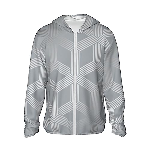 Sweat à capuche géométrique SPF protection solaire manches longues Hexa unisexe