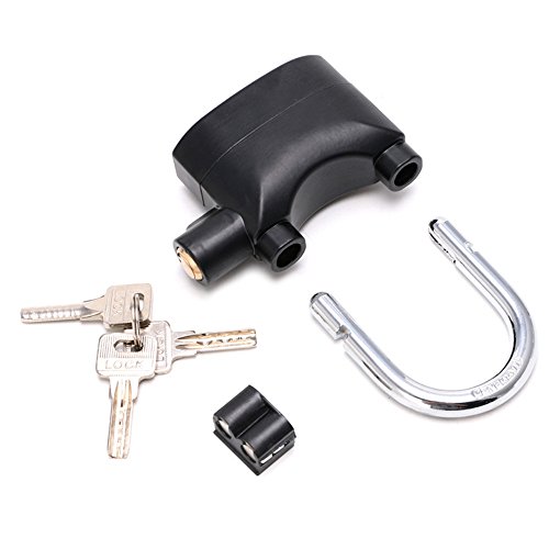 TRIXES 110db Alarmed Heavy Duty Weatherproof Short Shackle Padlock - Image 6