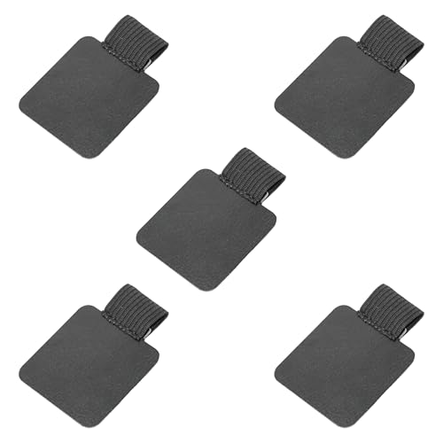 yueton 5pcs Self-Adhesive Leather Pen Holder with Elastic Loop for Notebooks, Journals, Planners and Calendars