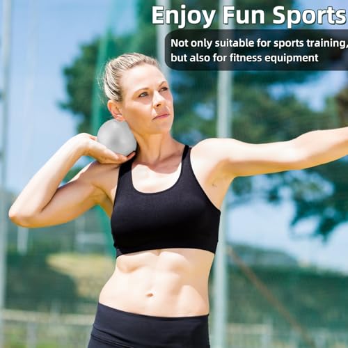 image for Covzoe 2 Pack Shot Put and Rubber Discus Set, 8.8 lb Iron Shot Put Bal