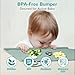 DZDOV Silicone Placemat for Toddler Eating: Wipe Clean & Roll Up in The Diaper Bag - Table Mat for Restaurant/Travel/On-The-Go