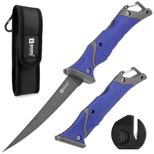 Booms Folding Fillet Knife with Sharpener