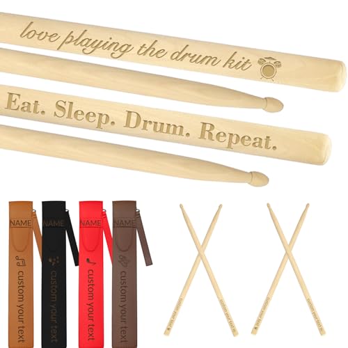 Baquetas personalizadas de madera con grabado láser miniatura 1