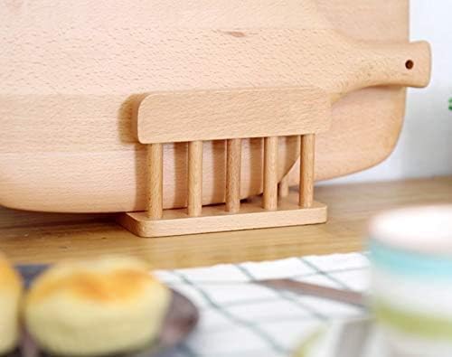 Soporte doble para tablas de cortar de madera de haya miniatura 5