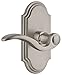 Grandeur Hardware Arc Tall Plate Double Dummy with Bellagio Lever in Satin Nickel
