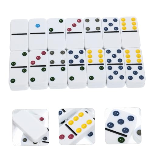 Course de dominos interactifs multicolores 28 pièces légères et maniables - 5