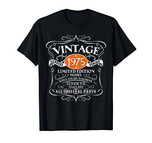 Vintage 1975 45th Birthday All Original Parts Gift Camiseta