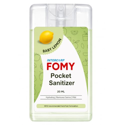 Image of Pocket Sanitizer Spray 20 ml | Hand & Surface Disinfectant | Gentle & Effective Germ Protection (20 ml, Lemon)